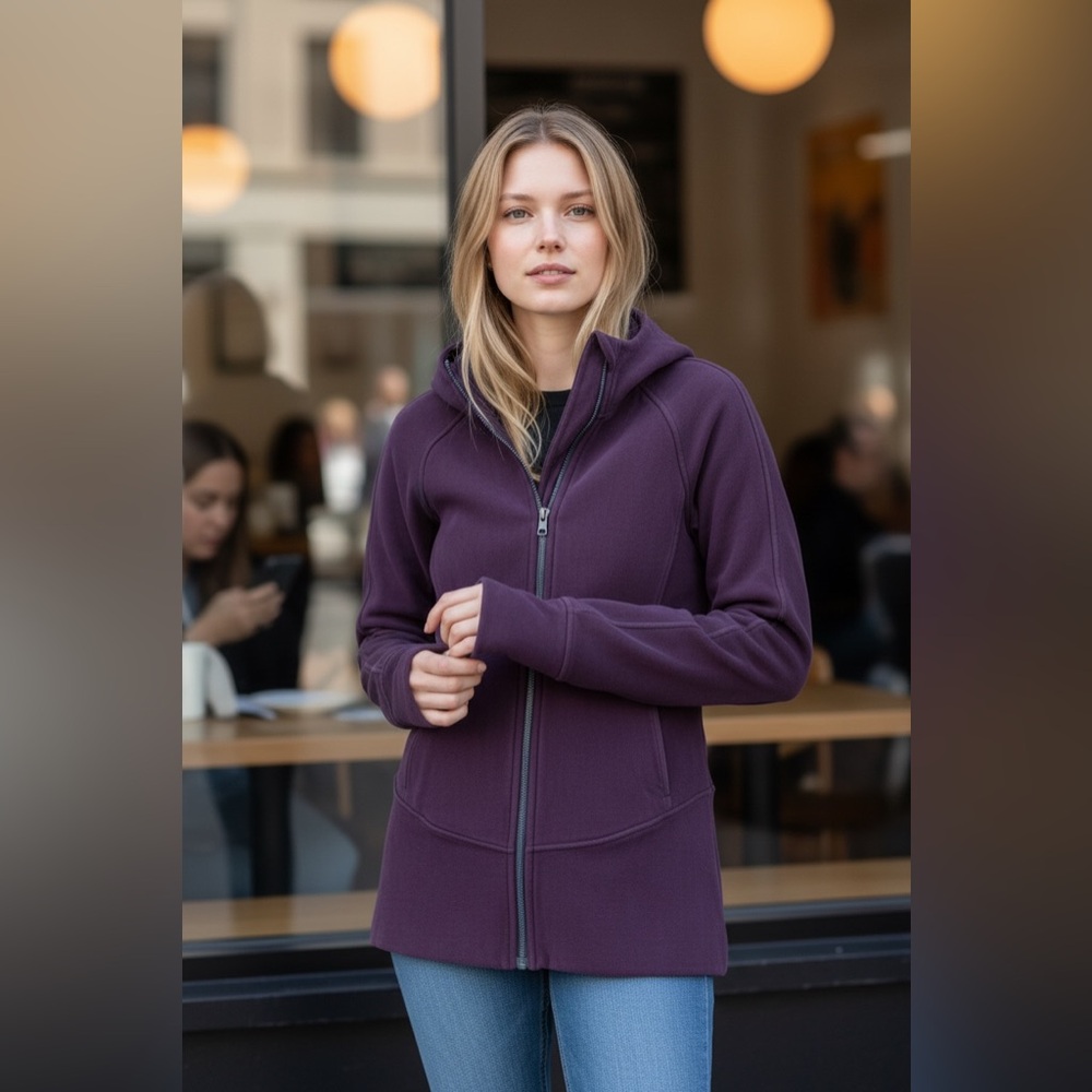✨ Lululemon Zip Hoodie | Size 4 | Maroon Plum | MSRP $118 | Pre-Loved 🍷